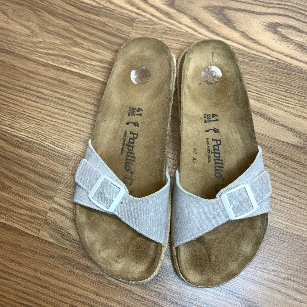 Women's Birkenstock Papillio Madrid Sandals Gray Shoes Size 41 US 10‎